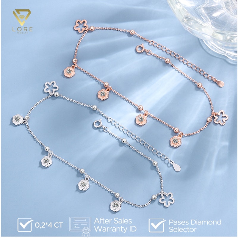 Snowflakes Anklet, Flower Anklet, Rabbit Anklet 4