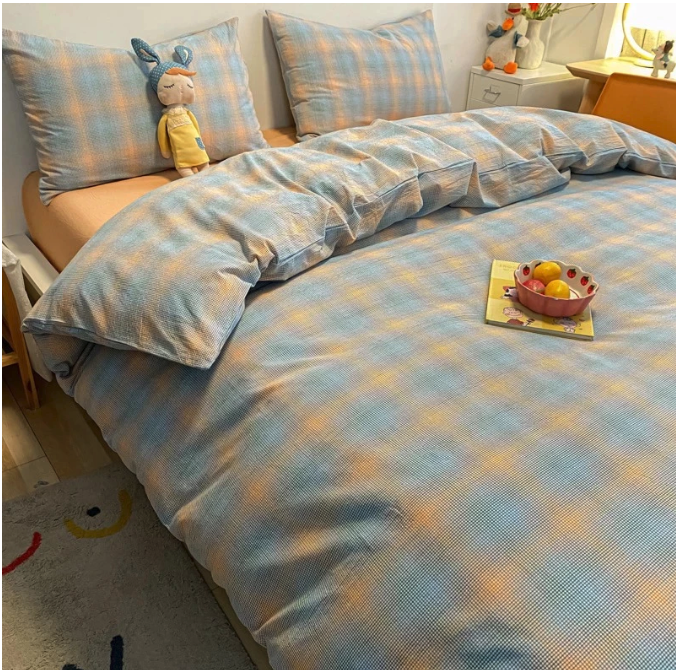  DTG Bedcover Kombinasi Motif Kotak