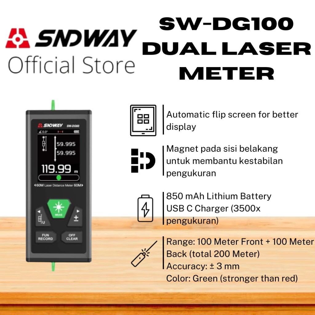 SNDWAY Dual Laser Meter 2