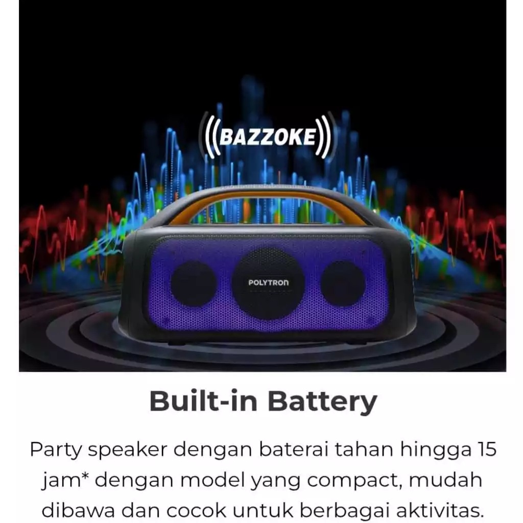 POLYTRON Polytron Partymax Speaker Bluetooth Portable Wireless  PPS 4PH12