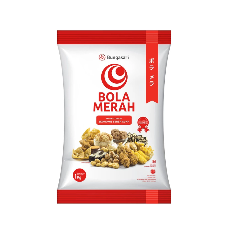 Bola Merah Tepung Terigu Ekonomis Serba Guna