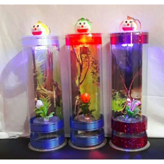 Akuarium Mini Tabung Bulat 2