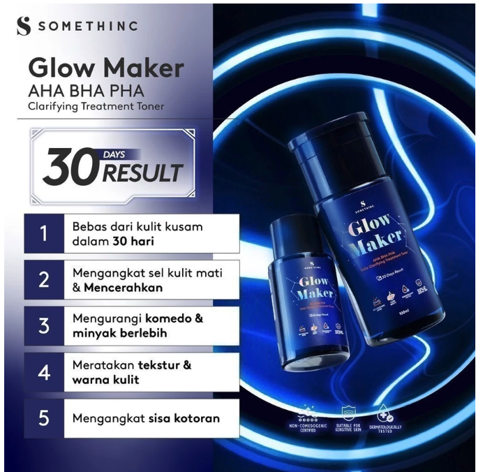 Royal Pesona Indonesia SOMETHINC Glow Maker AHA BHA PHA Clarifying Treatment Toner