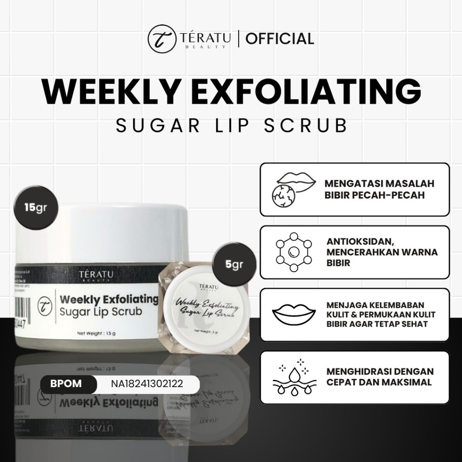 Fandi Universal Kosmekreasi Tératu Beauty Weekly Exfoliating Sugar Lip Scrub