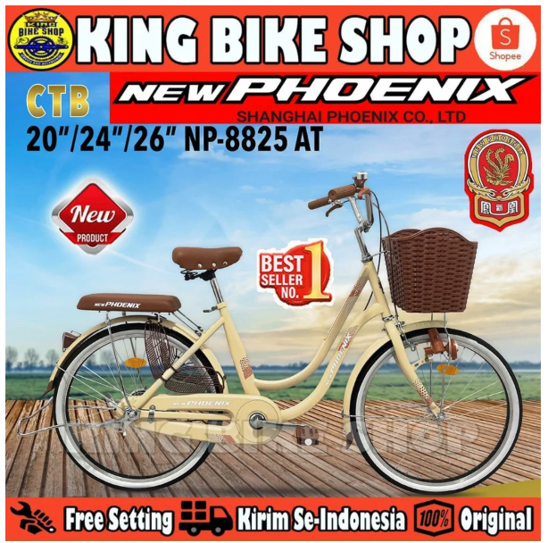 Shanghai Phoenix Bicycle New Phoenix Sepeda Keranjang CTB NP-8825 AT