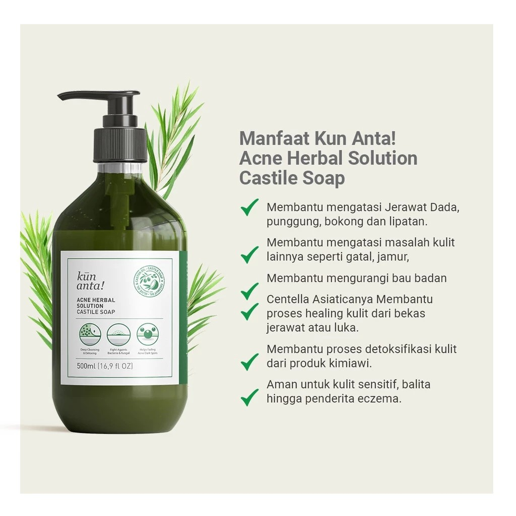 Kun Anta Indonesia Kun Anta! Acne Herbal Solution Castile Soap