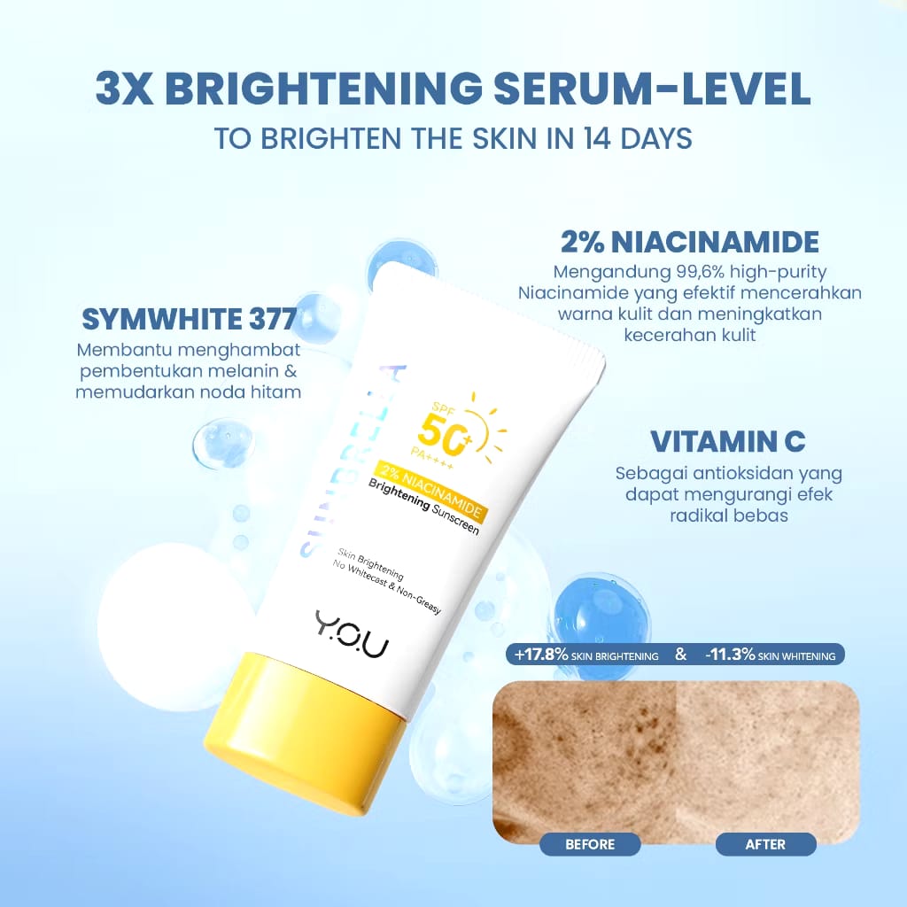 HEBE Beauty Style Y.O.U Sunbrella 2% Niacinamide Brightening Suncreen