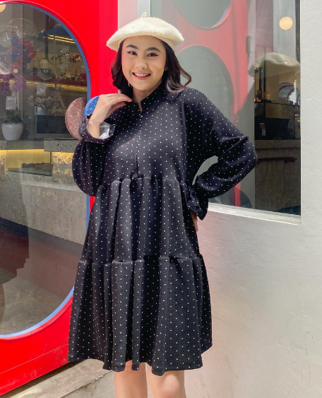 Yoenik Apparel Yasa Ruffle Dress Polkadot