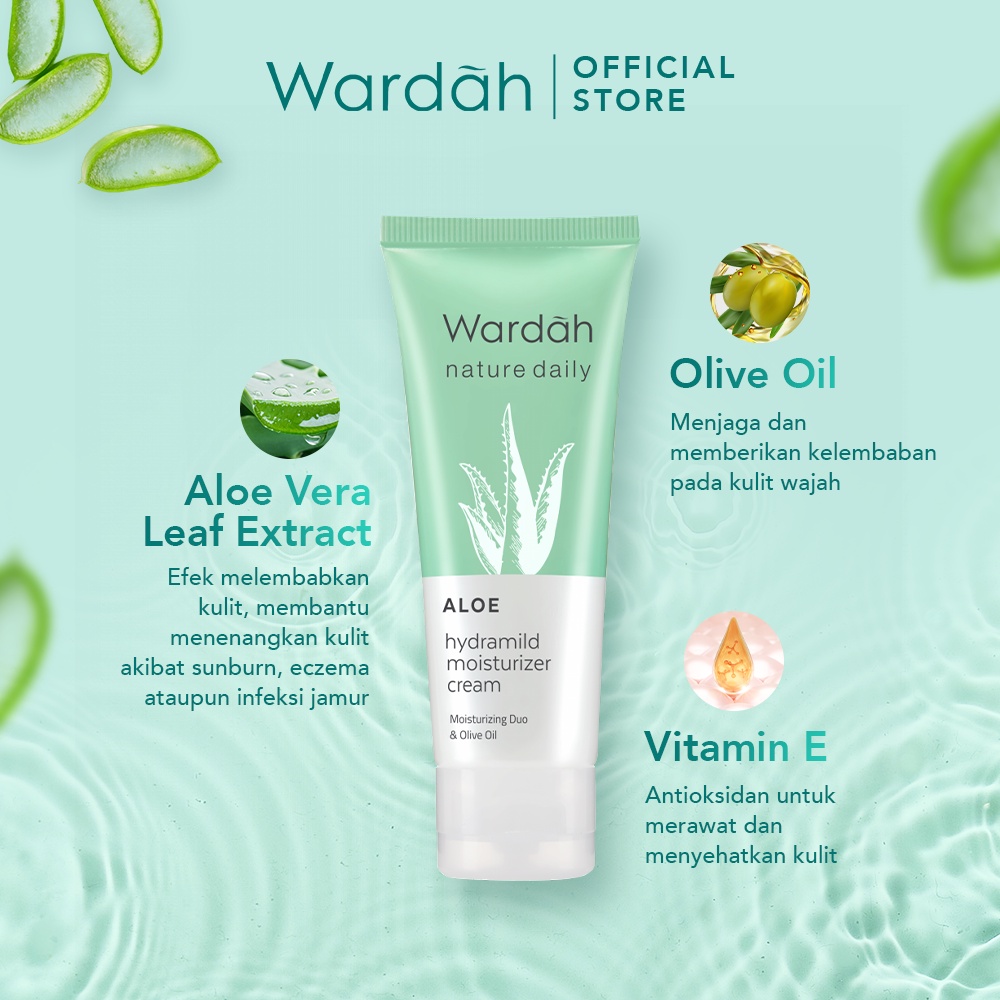 Paragon Technology and Innovation Wardah Nature Daily Aloe Hydramild Moisturizer Cream