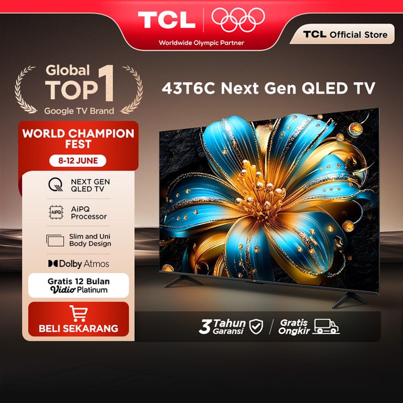 TCL Next Gen QLED TV 43 Inch 5