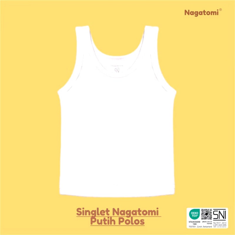 Nagatomi Baby Wear Singlet Bayi Putih Polos 2