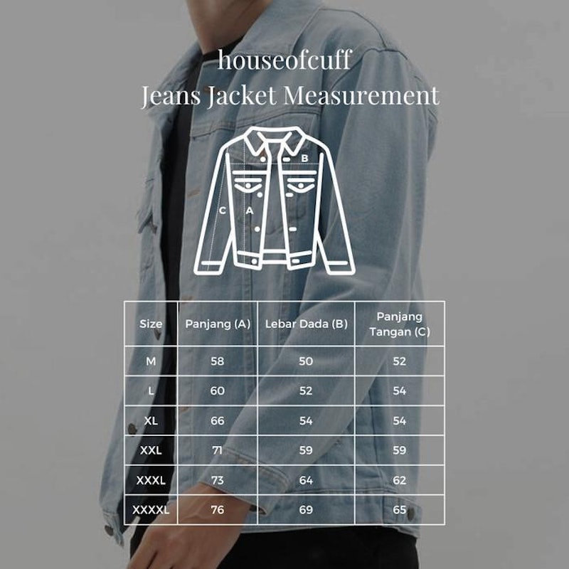 Houseofcuff Jaket Jeans Pria Polos Tebal Dilan Putih 5