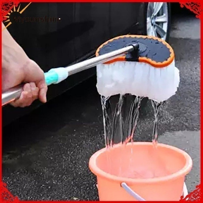 Milk Silk Car Wash Brush Telescopic Cleaning Car 3