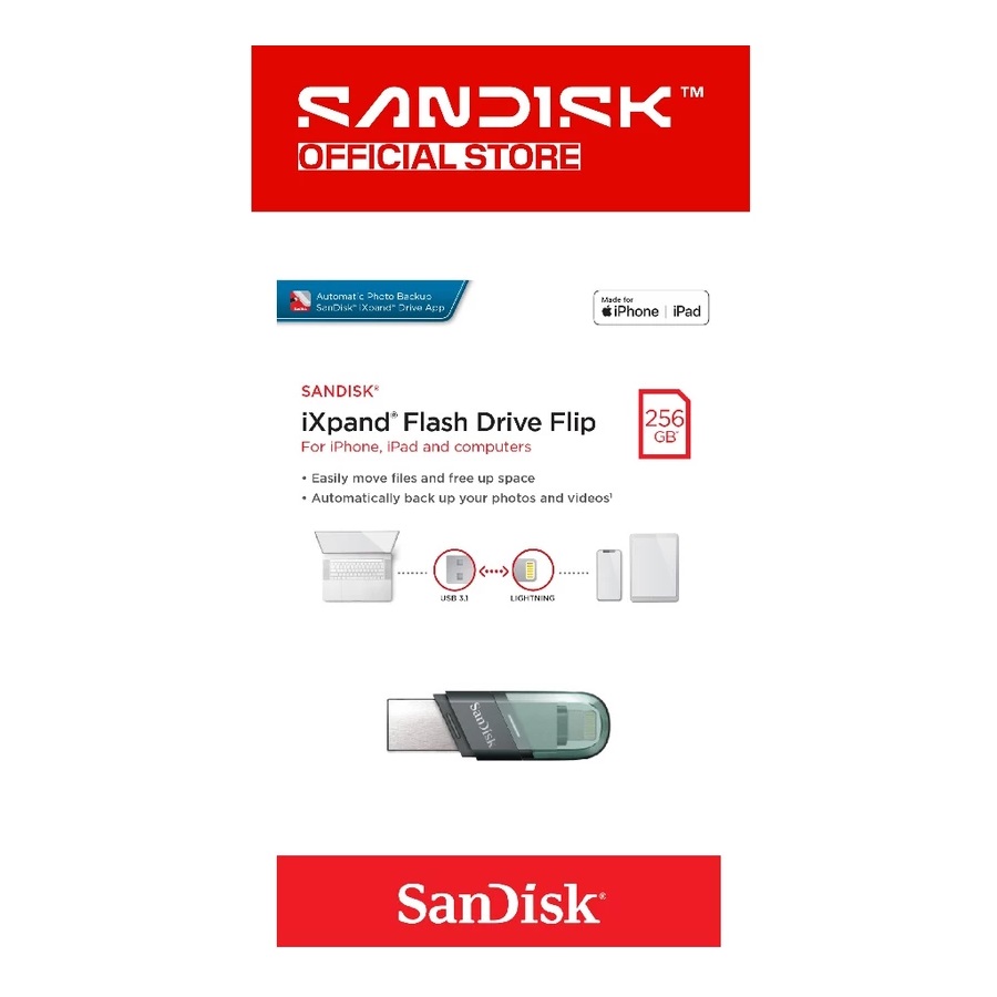 Sandisk iXpand Flash Drive Flip IX90N