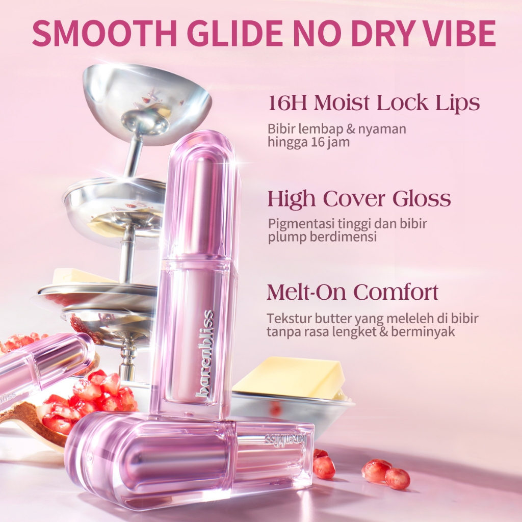 HEBE Beauty Style Barenbliss Butter Melt Tinted Lipstick 211 Eclair Berry