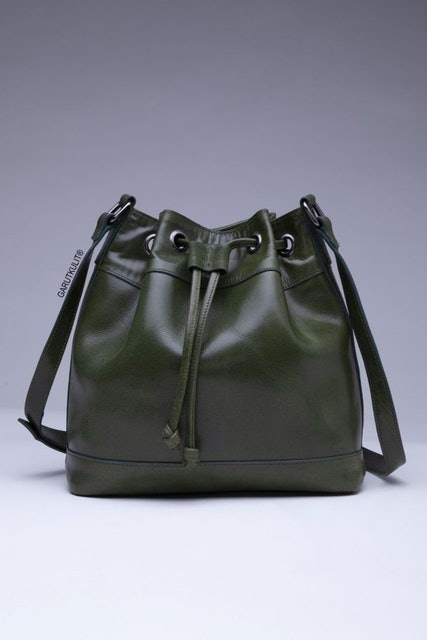 Garut Kulit Basic Drawstring Bucket Bag 