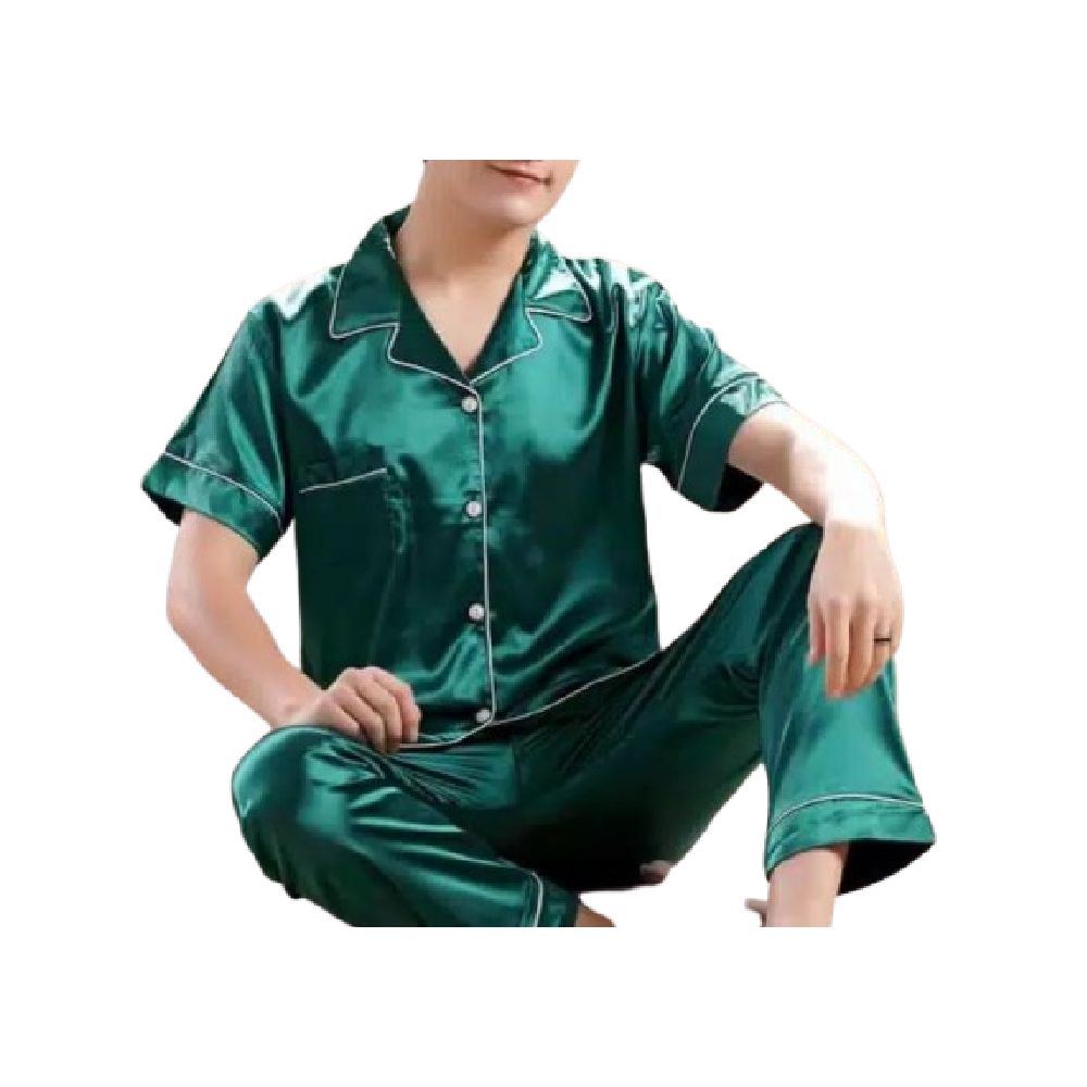 RULIF Setelan Piyama Satin Polos