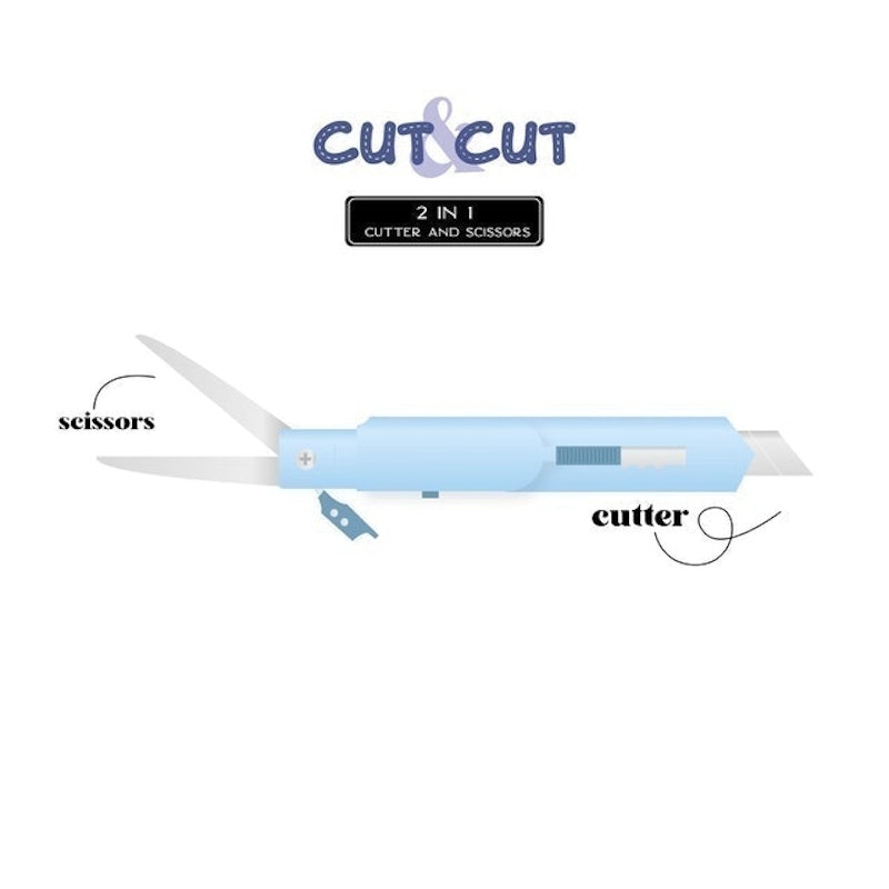 Cut & Cut 2in1 Cutter and Scissors 2