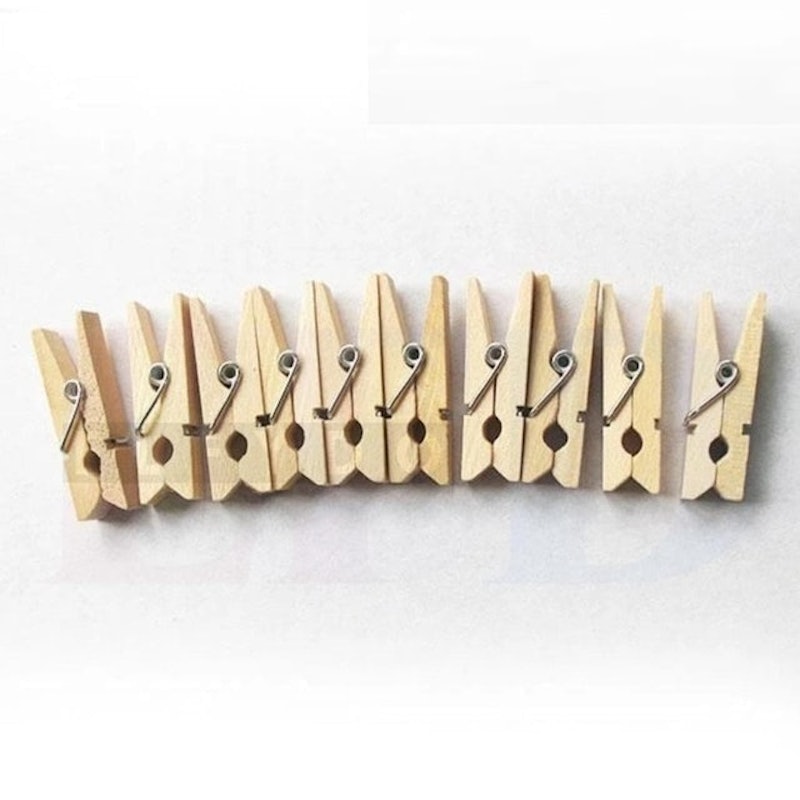 ELFYDO Klip Polos Mini Bahan Kayu 1