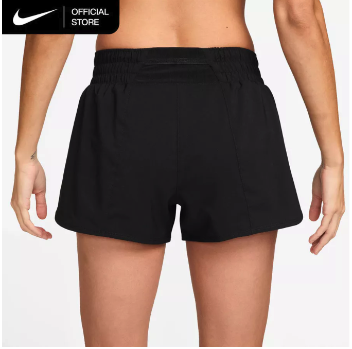 One Swoosh Women's Dri-FIT Mid-Rise Loose Brief-Lined Running Shorts  2