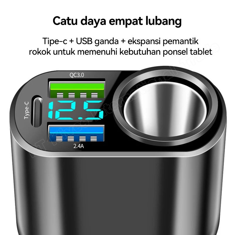 Kivee International Trade Kivee Car Charger Fast Charging 66W 4-in-1 KV-UT96