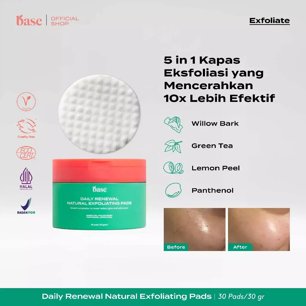 Basis Inovasi Global BASE Daily Renewal Natural Exfoliating Pads
