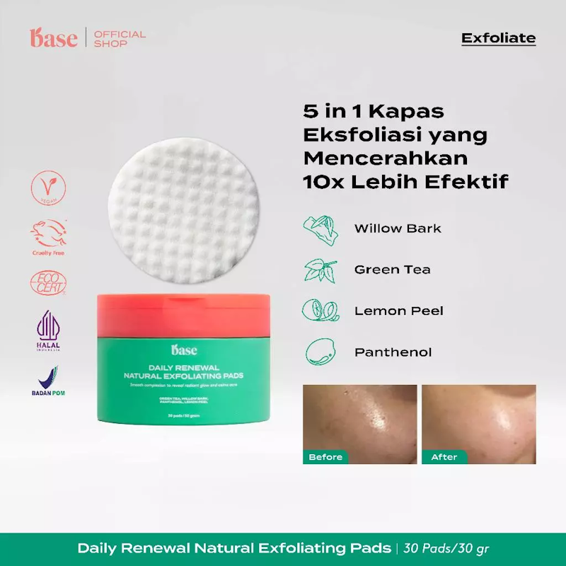 BASE Daily Renewal Natural Exfoliating Pads 2
