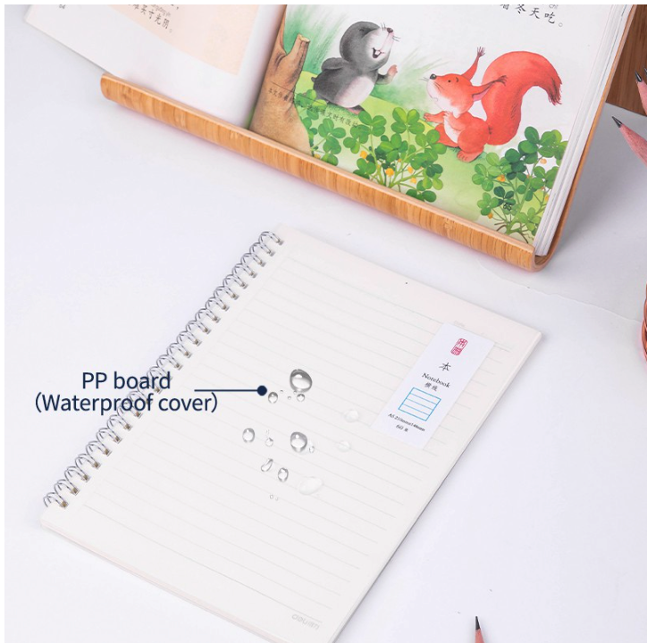 Deli Spiral Notebook Cover PP Transparant Waterproof LPA560 LPB560