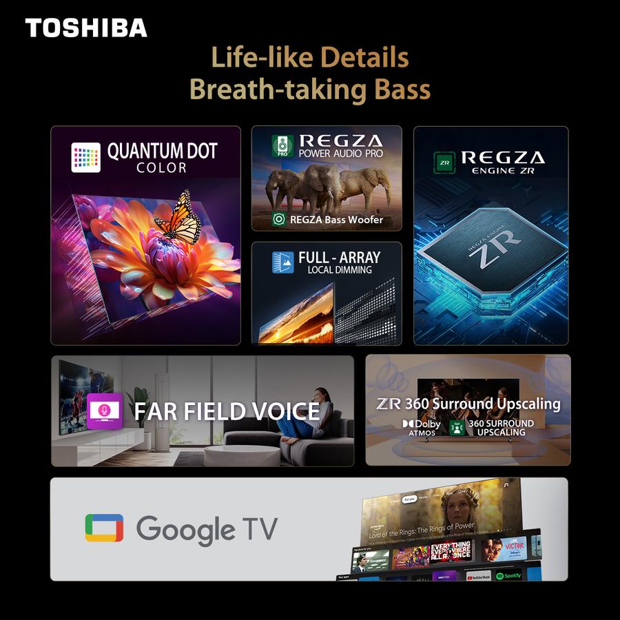 Toshiba Toshiba TV 65" 4K UHD Google TV 65M550MP