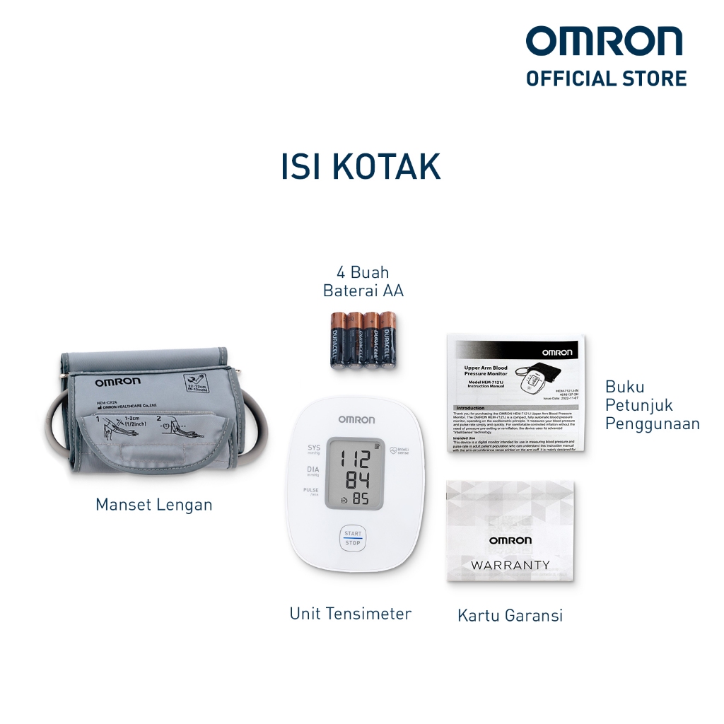 Omron Manufacturing of Indonesia Omron Automatic Blood Pressure Monitor HEM 7121J 