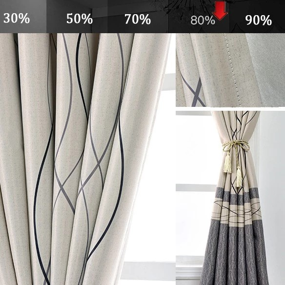  Homee Gorden Cokelat Motif Garis