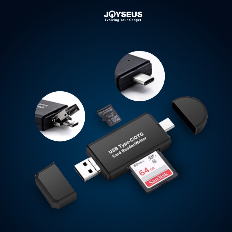  JOYSEUS 3 in 1 Universal OTG Card Reader OT0015