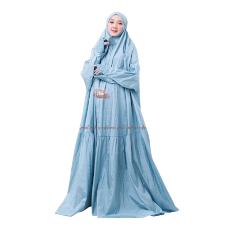Pusat Mukena Indonesia Mukena Dewasa Travelling Jumbo 2in1 Abaya Safira 1