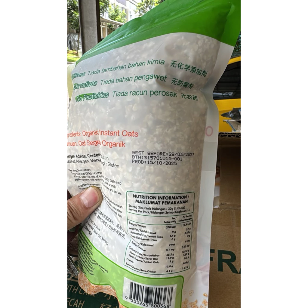 Organic Instant Baby Oats 4