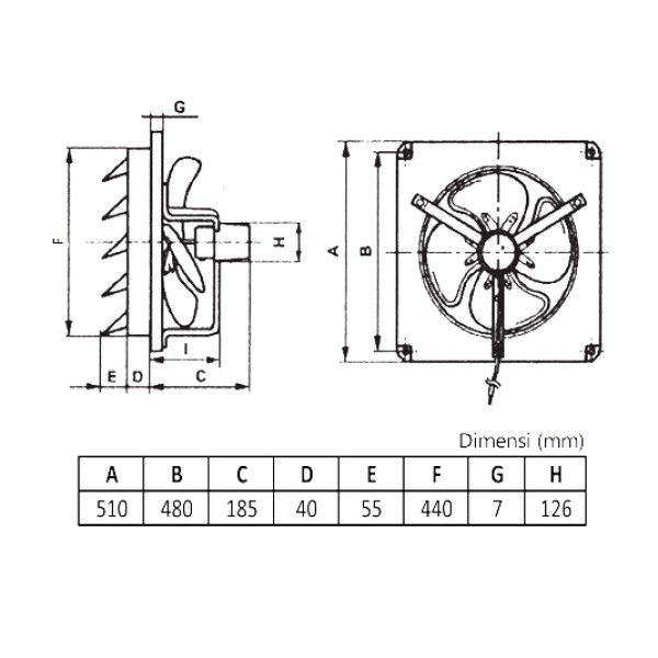 KDK Indonesia KDK Exhaust Fan 16 inch 40-AAS