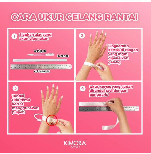  Kimora Gelang Rantai Sisik Naga Titanium Gisela Gtt382