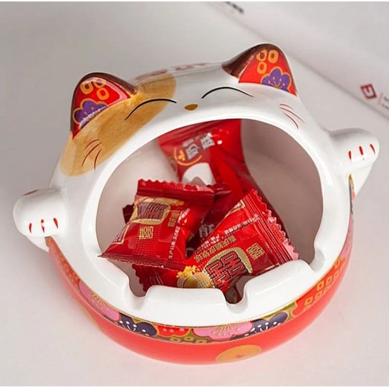 Tempat Permen Keramik Maneki Neko 2