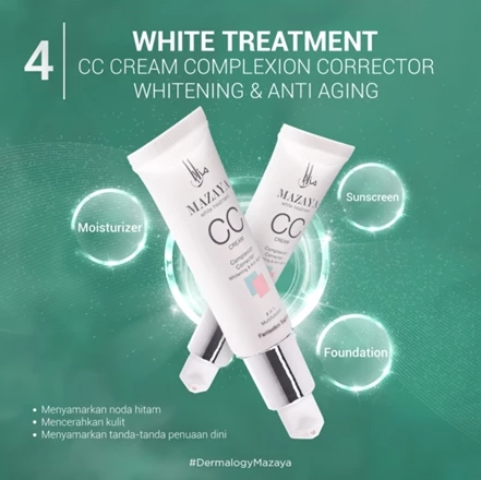 Dermalogy Mazaya Mazaya CC Cream Complexion Corrector Whitening & Anti Aging Amberlight Luminoso