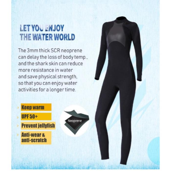 Shark Skin Wetsuit 3mm Pria/Wanita Scuba Diving 4