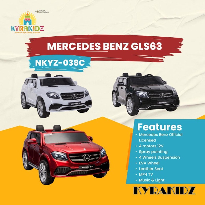 Kyrakidz Mainan Mobil Aki Anak Mercedes Benz AMG GLS 63 5