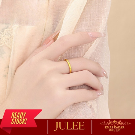  JULEE Cincin Polos Emas 18k