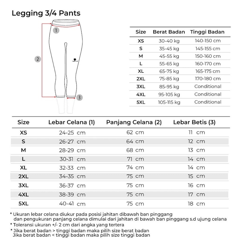 Tiento Baselayer Legging 3/4 Pants Black 4