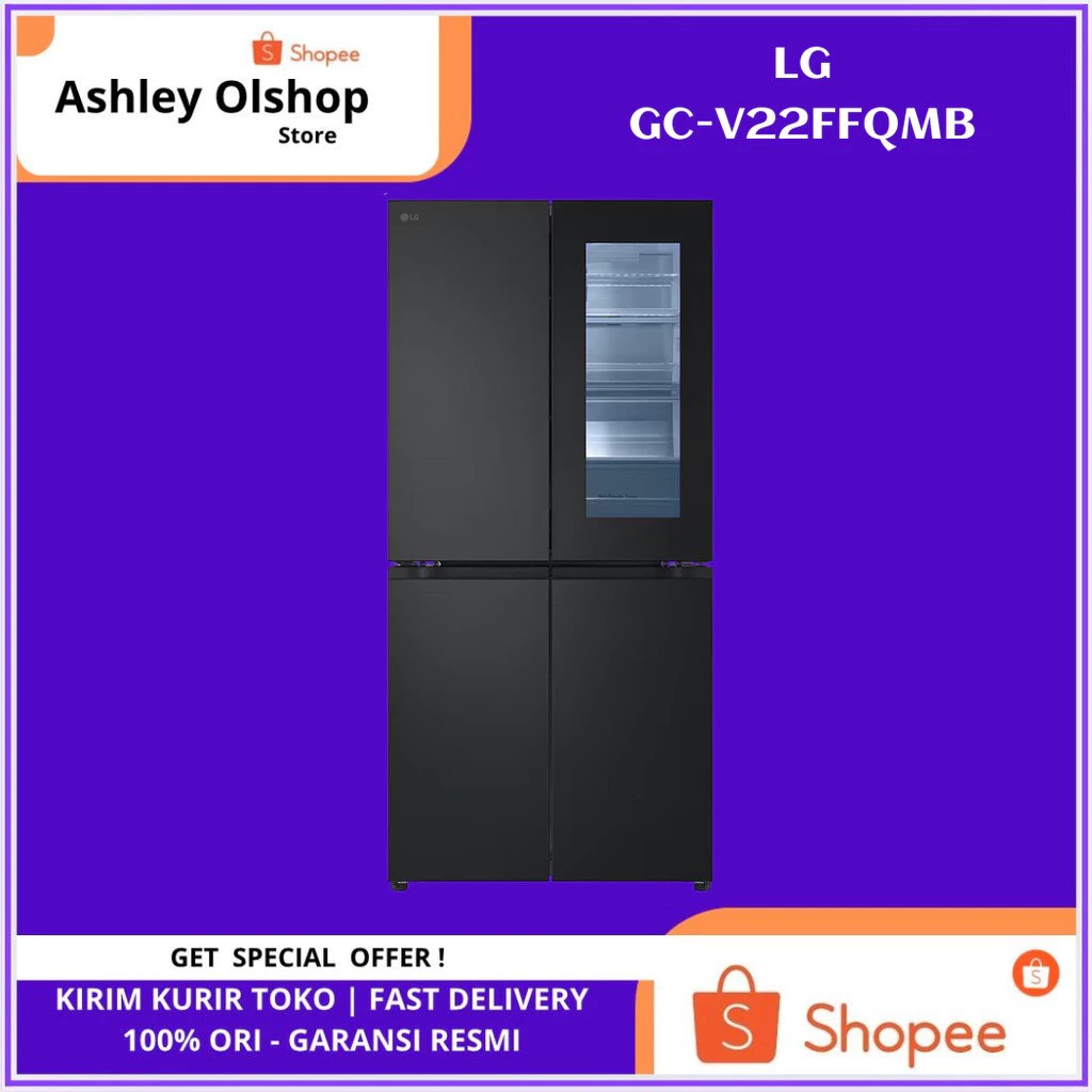 LG Electronics LG Kulkas InstaView™ Multi Door 595L / 458L GC-V22FFQMB