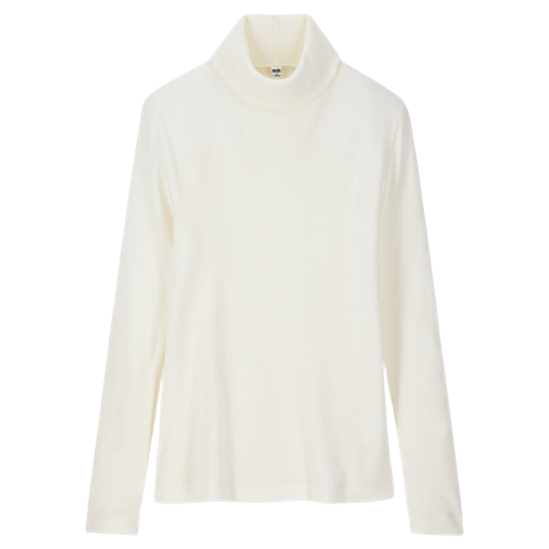 Women HEATTECH T-Shirt Fleece Turtle Neck 1