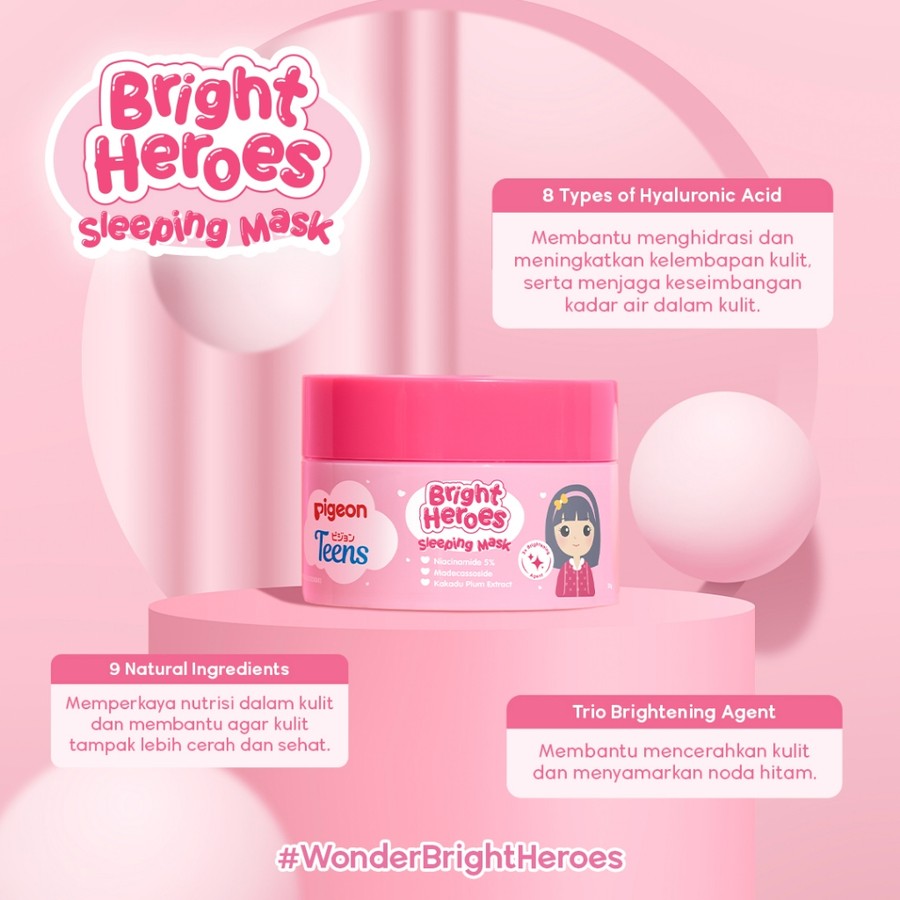 Pigeon Pigeon Teens Bright Heroes Sleeping Mask