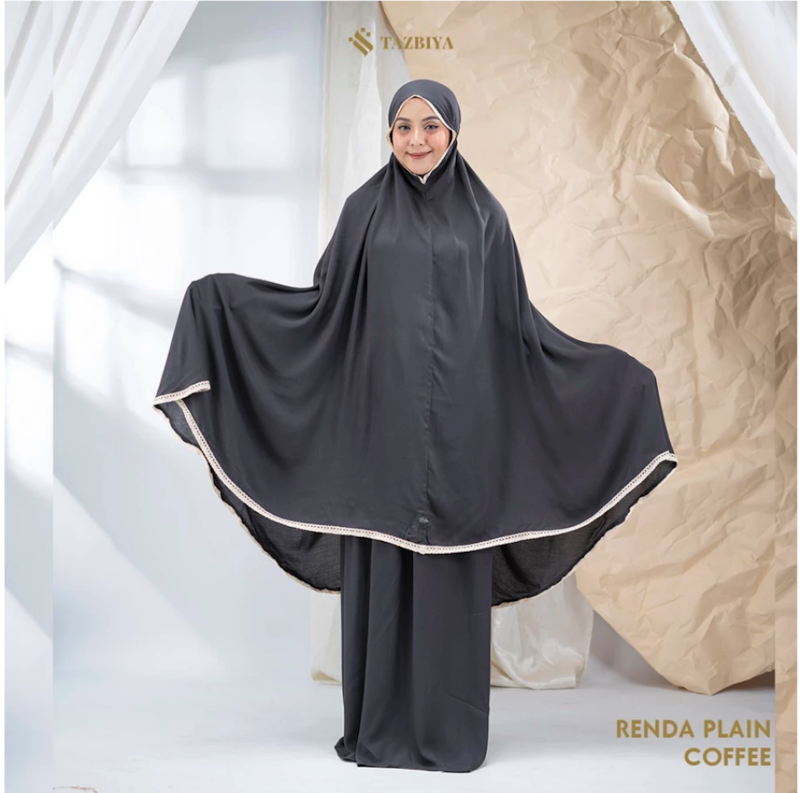 Tazbiya Mukena Dewasa Basic Jumbo Renda Plain 5