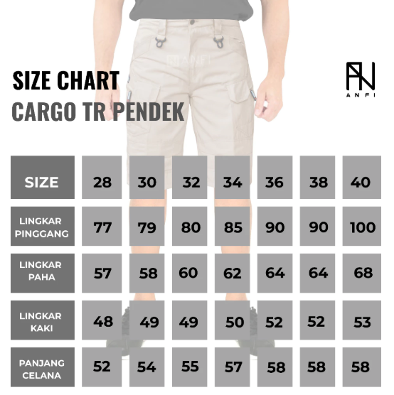 ANFI ANFI Celana Cargo Tactical Pendek Pria