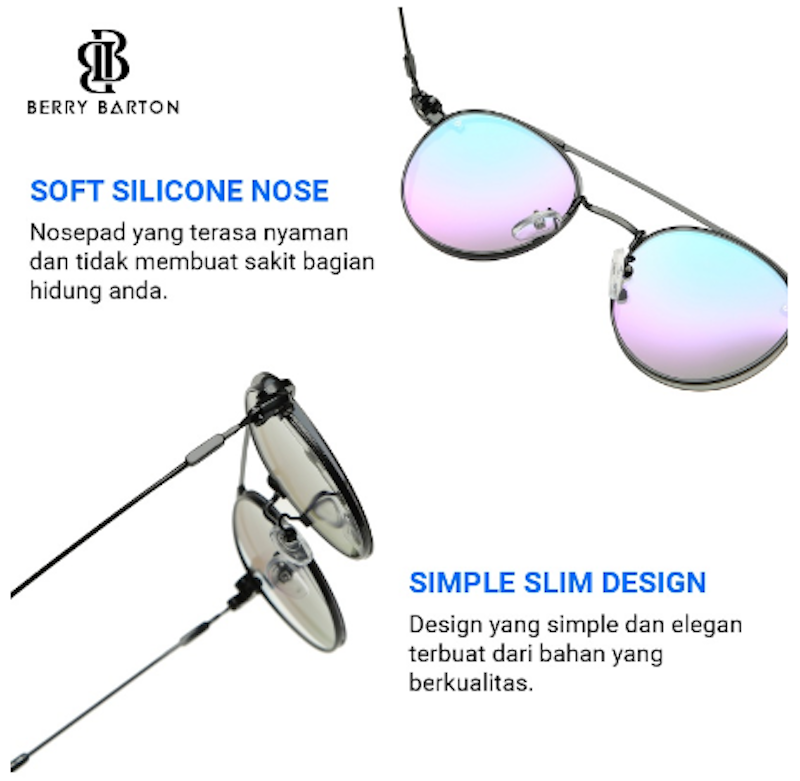 Kacamata Clip On Retro Bulat 4