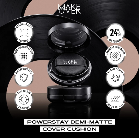 Paragon Technology and Innovation MAKE OVER Powerstay Demi-Matte Cover Cushion C51 Cool Tan