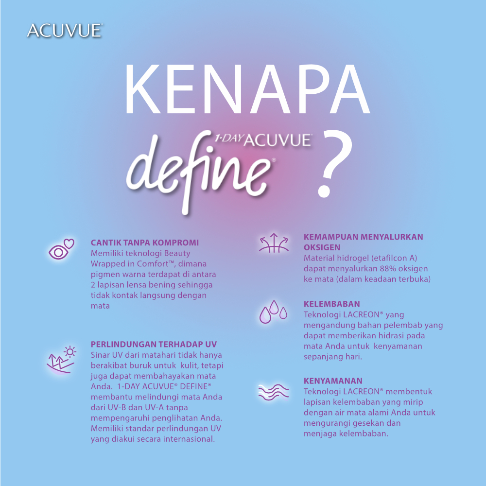 Johnson and Johnson Vision Care Acuvue Define® dengan Lacreon® Fresh Collection Fresh Hazel